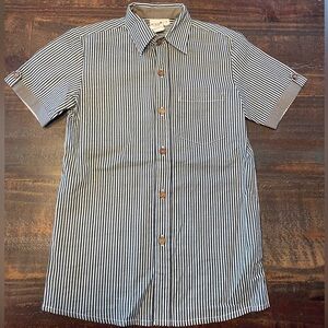 Navy striped shirt